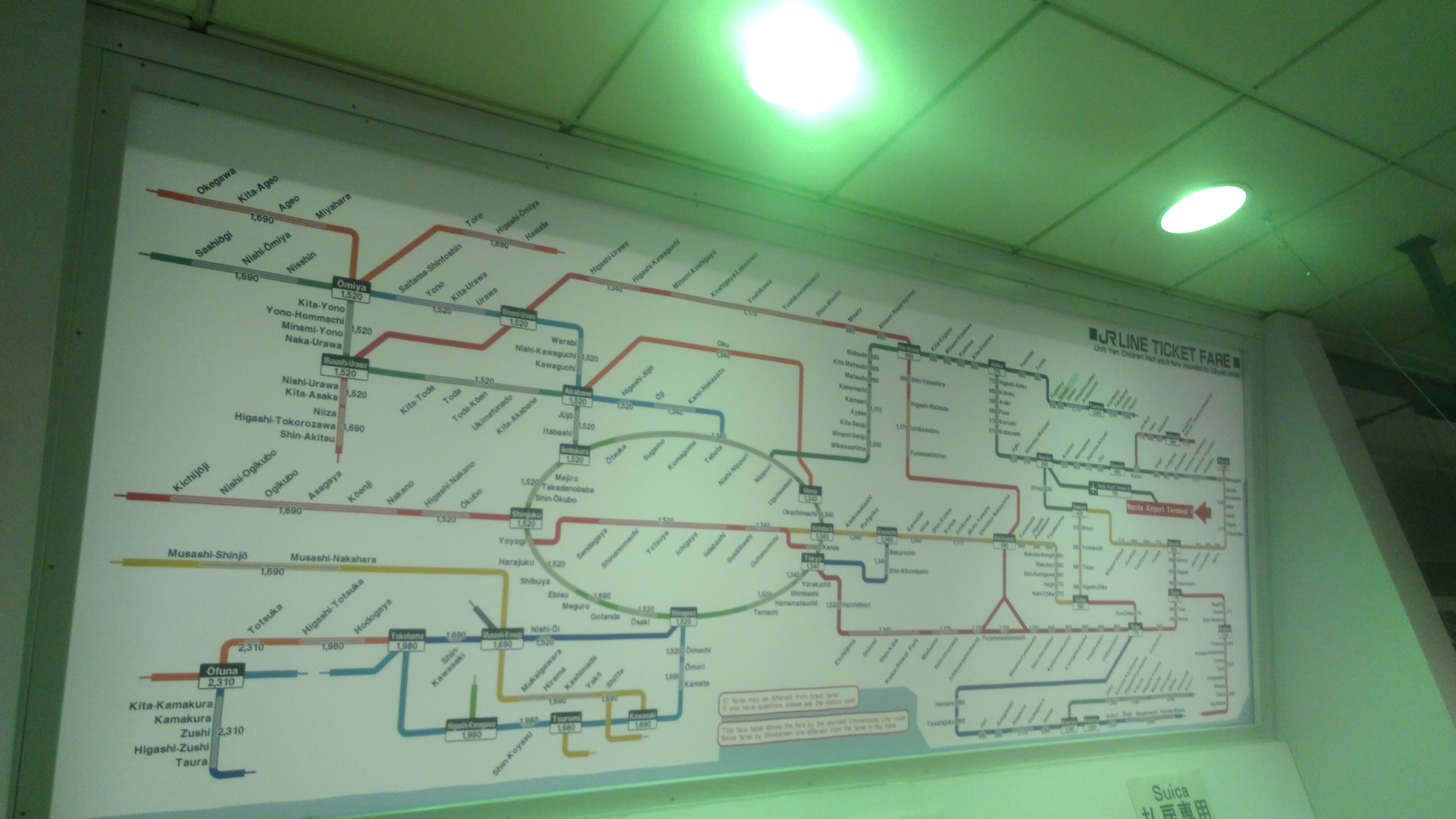 Carte du métro de Tōkyō